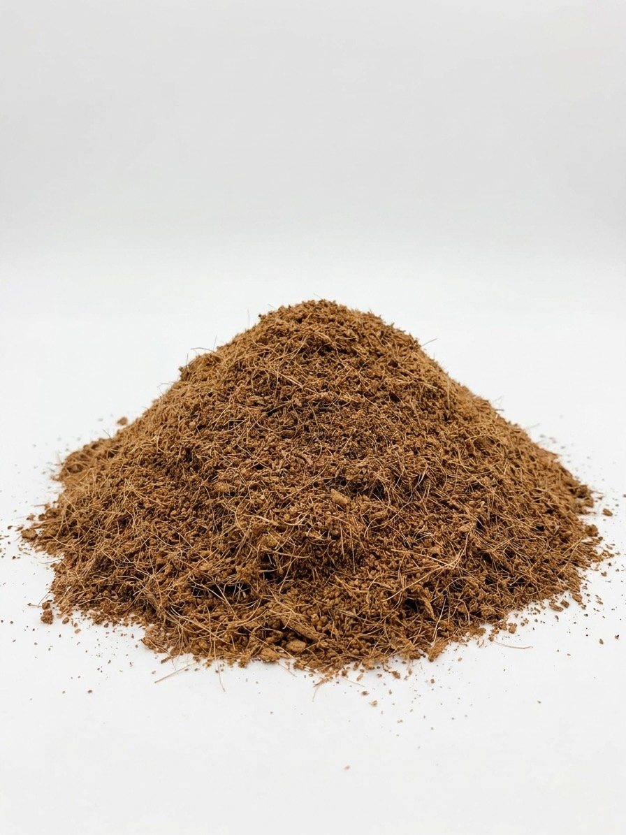 Misto de coco, pó fino e fibra combinados
