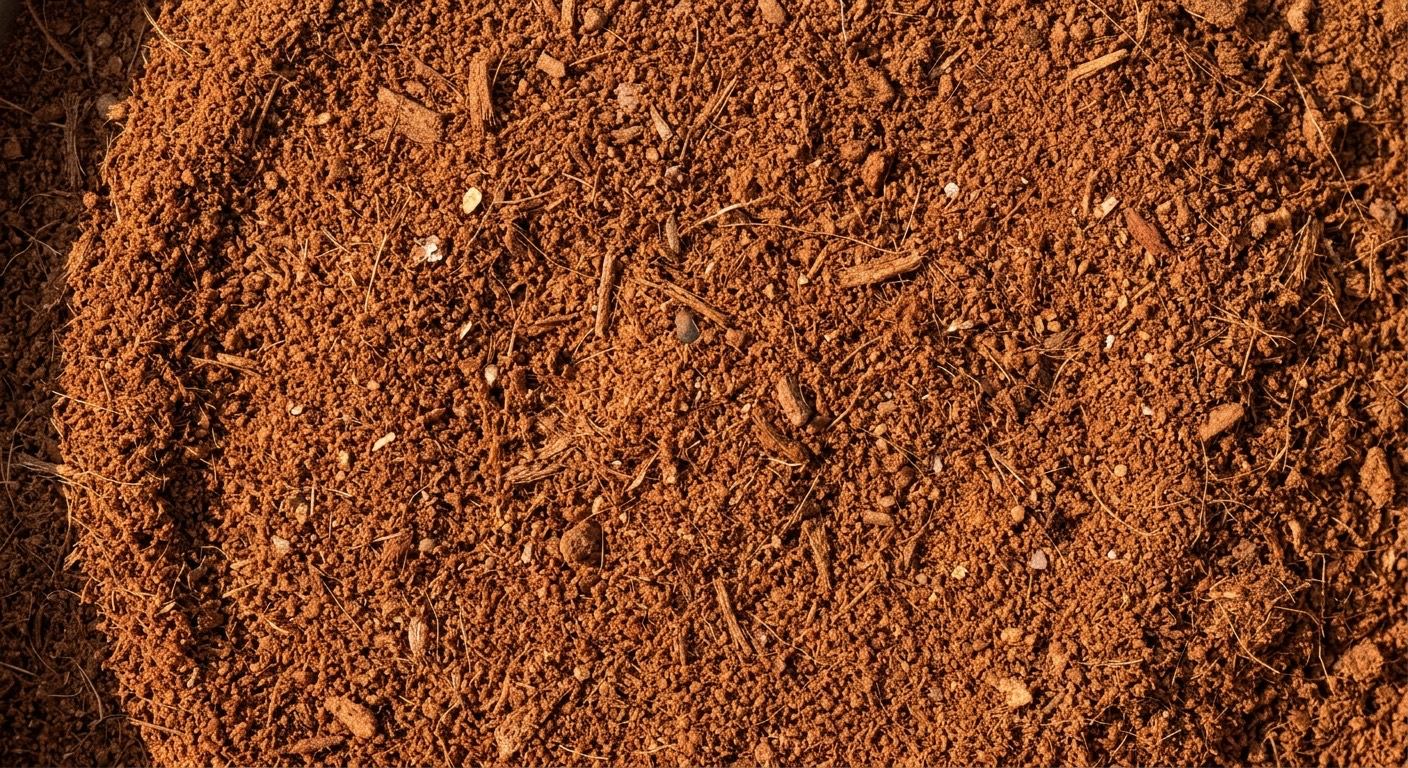 Textura de substrato fibroso de coco